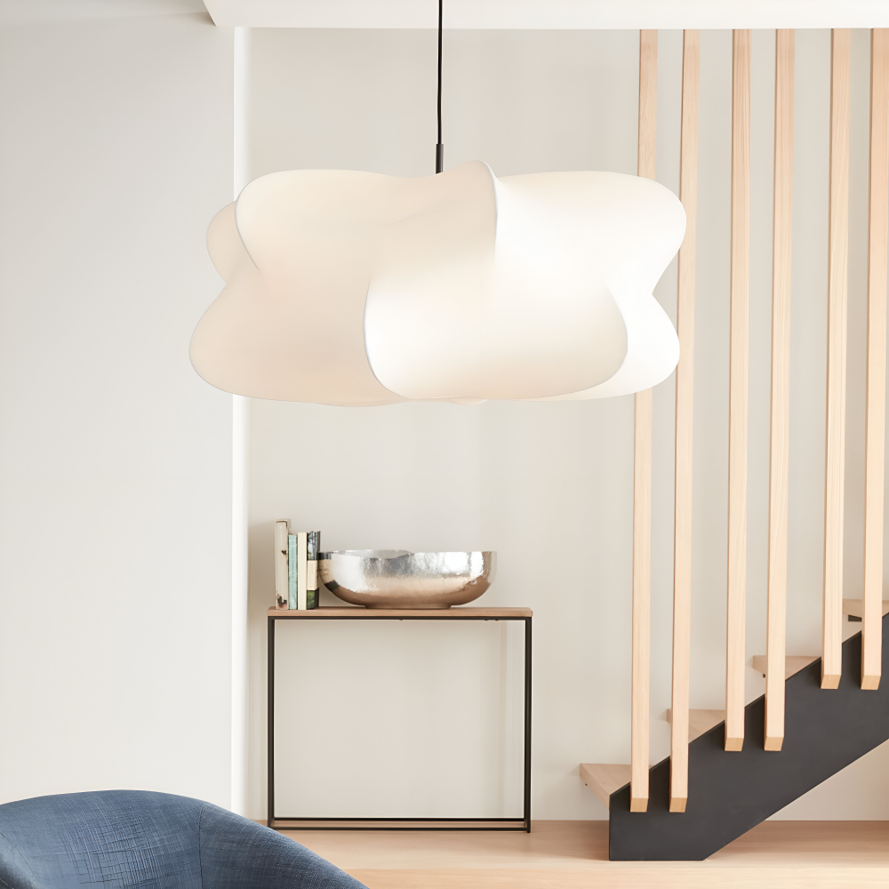 Lampa wisząca Wabi Sabi z jedwabiu do salonu