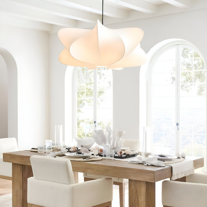 Lampa wisząca Wabi Sabi z jedwabiu do salonu