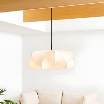 Lampa wisząca Wabi Sabi z jedwabiu do salonu