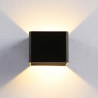 Nowoczesna kwadratowa lampa ścienna do wnętrz