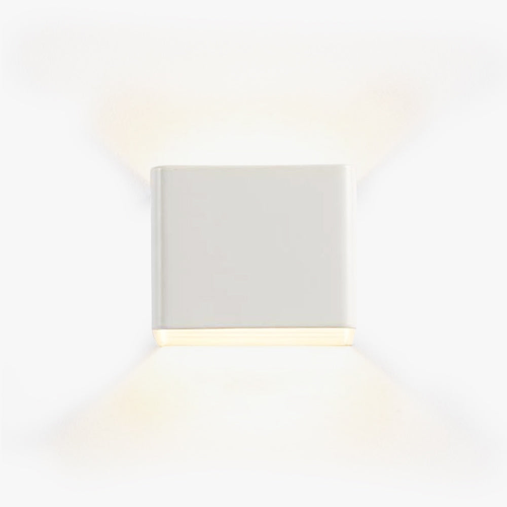 Nowoczesna kwadratowa lampa ścienna do wnętrz