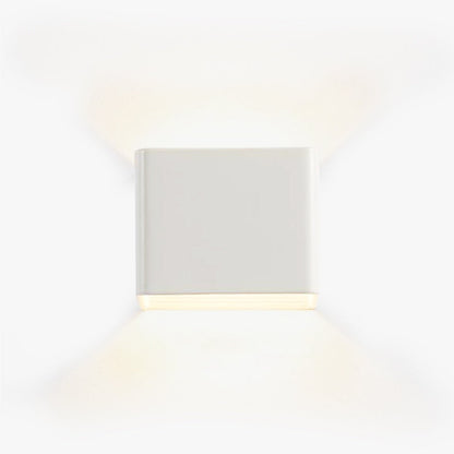 Nowoczesna kwadratowa lampa ścienna do wnętrz