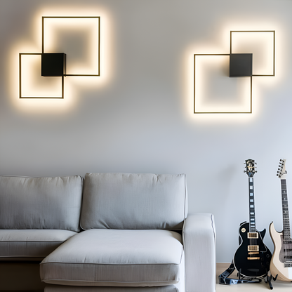 Kwadratowa lampa ścienna LED ściemniana z pilotem
