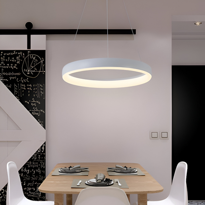 Okrągła lampa wisząca LED do salonu nowoczesna