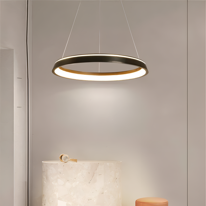 Okrągła lampa wisząca LED do salonu nowoczesna