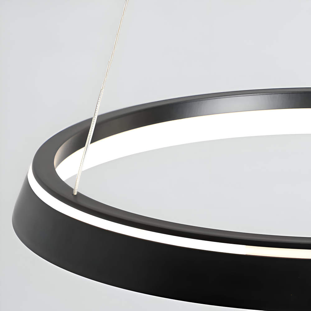 Okrągła lampa wisząca LED do salonu nowoczesna