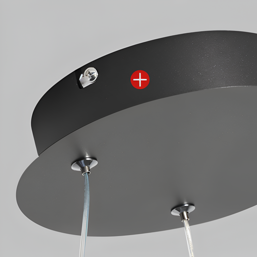 Okrągła lampa wisząca LED do salonu nowoczesna
