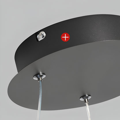 Okrągła lampa wisząca LED do salonu nowoczesna