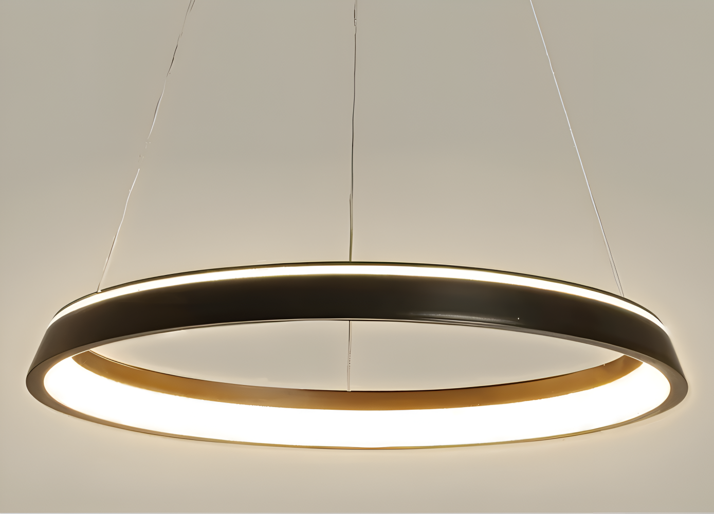 Okrągła lampa wisząca LED do salonu nowoczesna