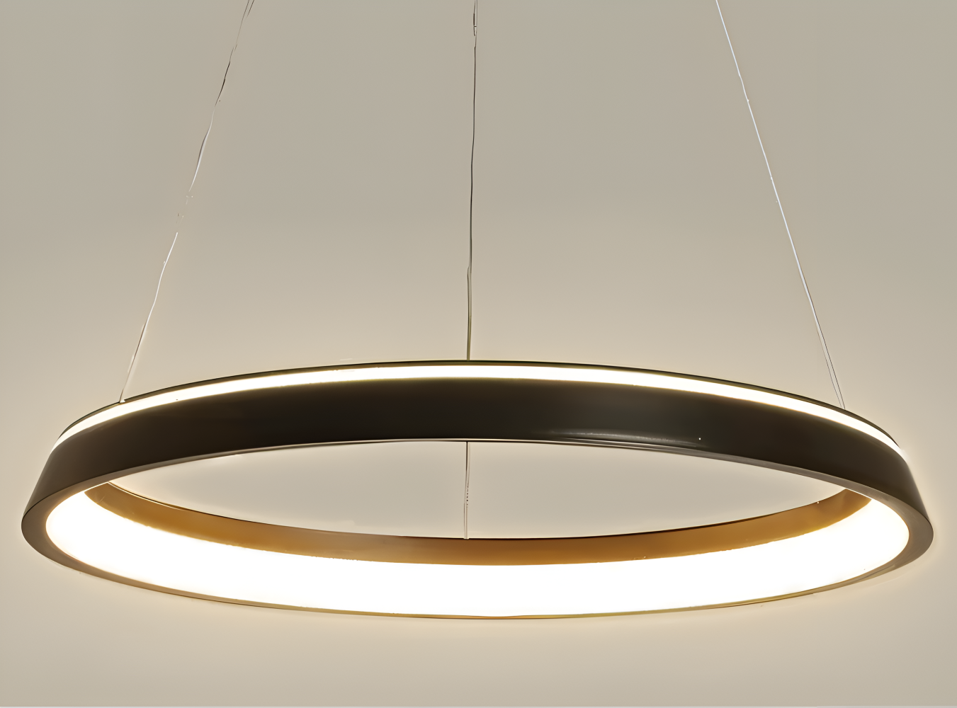 Okrągła lampa wisząca LED do salonu nowoczesna