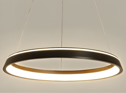 Okrągła lampa wisząca LED do salonu nowoczesna