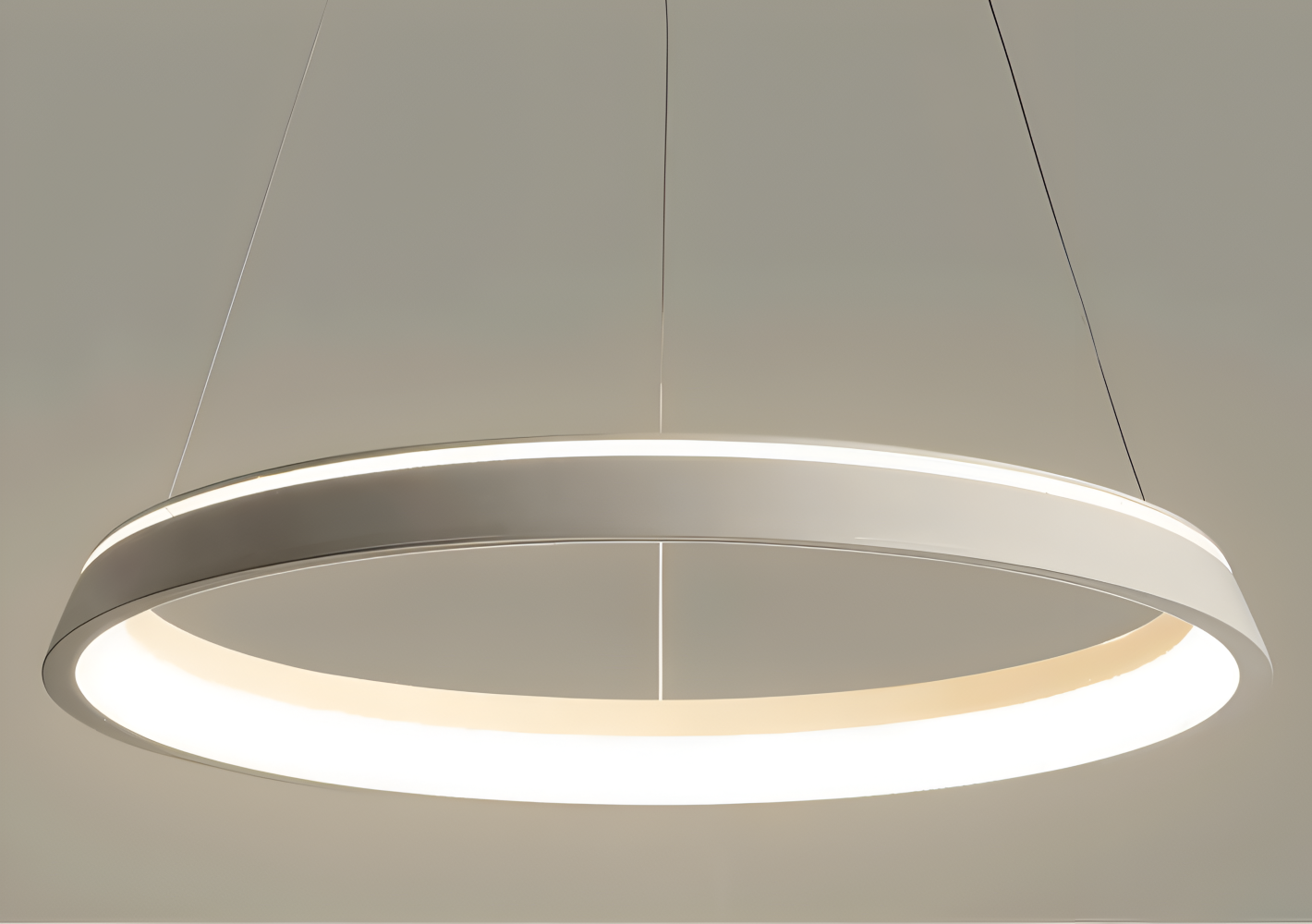 Okrągła lampa wisząca LED do salonu nowoczesna