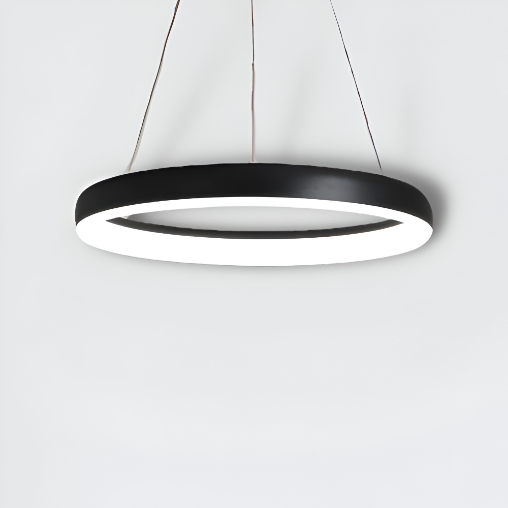 Okrągła lampa wisząca LED do salonu nowoczesna