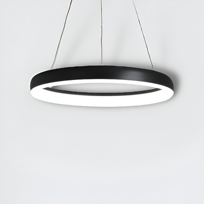 Okrągła lampa wisząca LED do salonu nowoczesna