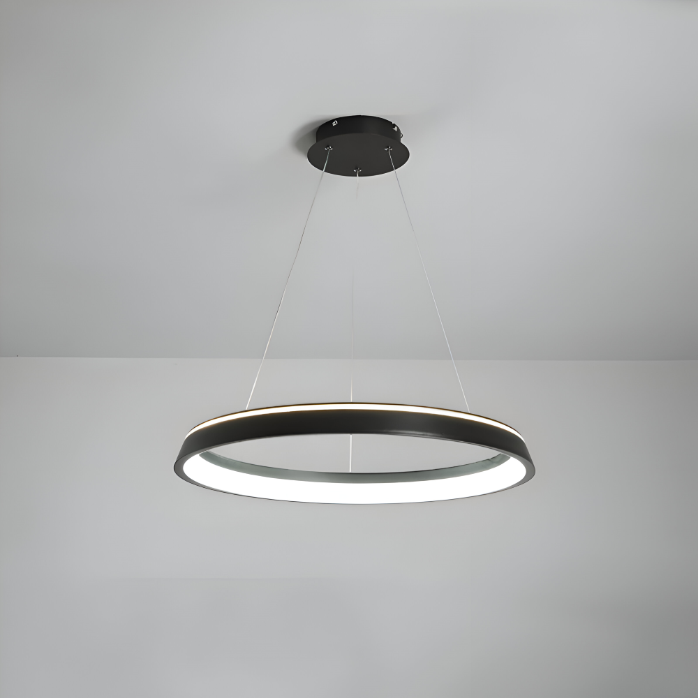 Okrągła lampa wisząca LED do salonu nowoczesna