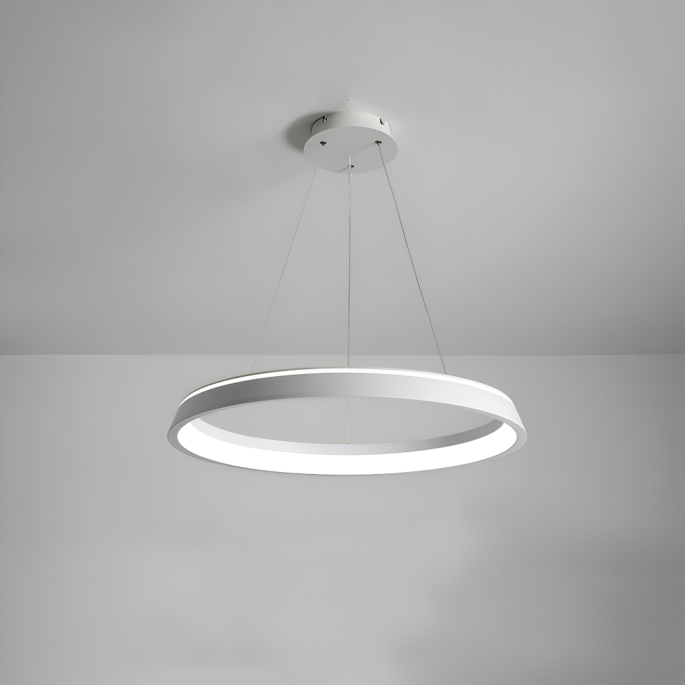 Okrągła lampa wisząca LED do salonu nowoczesna