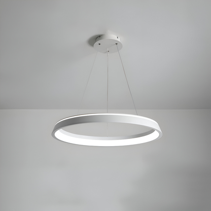 Okrągła lampa wisząca LED do salonu nowoczesna