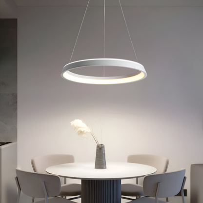Okrągła lampa wisząca LED do salonu nowoczesna