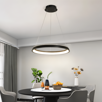Okrągła lampa wisząca LED do salonu nowoczesna