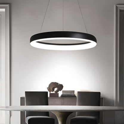 Okrągła lampa wisząca LED do salonu nowoczesna
