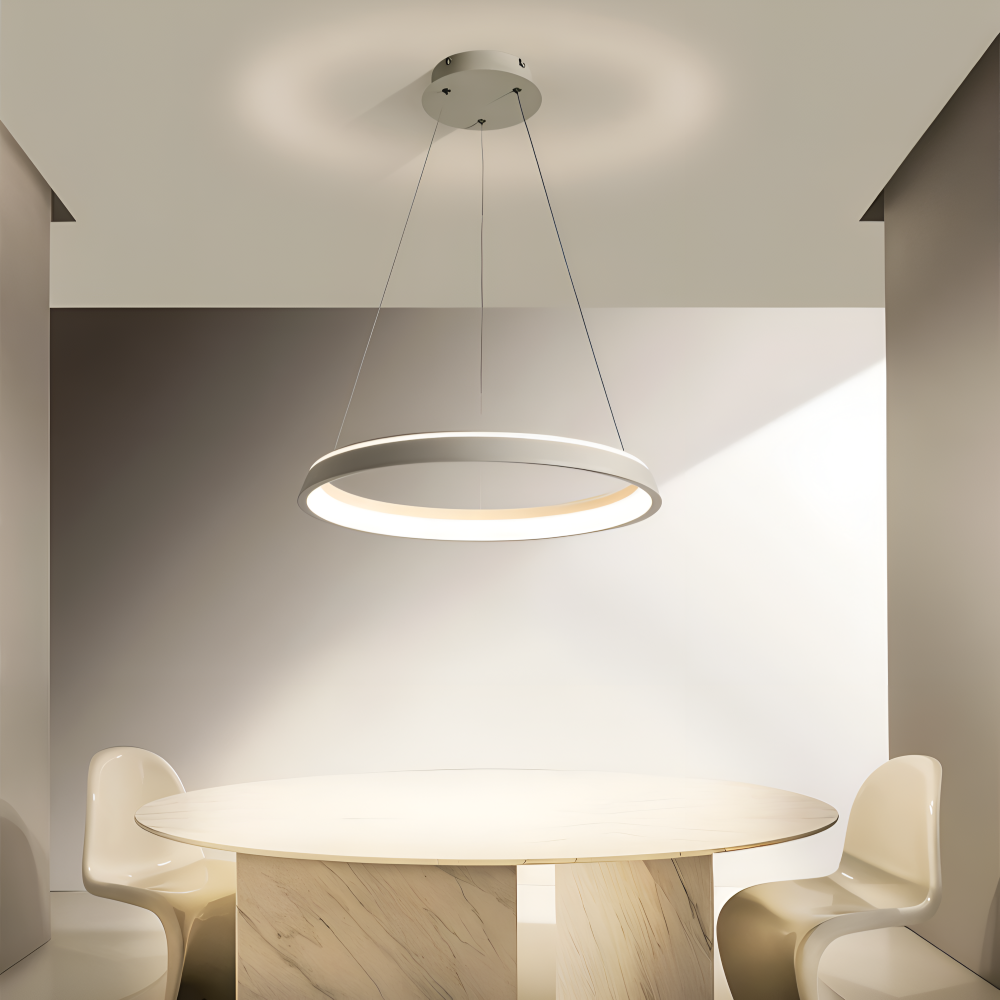 Okrągła lampa wisząca LED do salonu nowoczesna