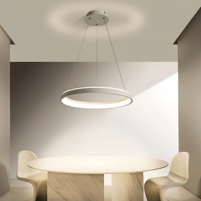 Okrągła lampa wisząca LED do salonu nowoczesna