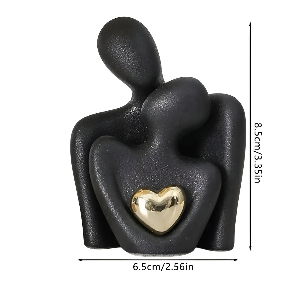Minimalistyczna figurka pary z ceramiki