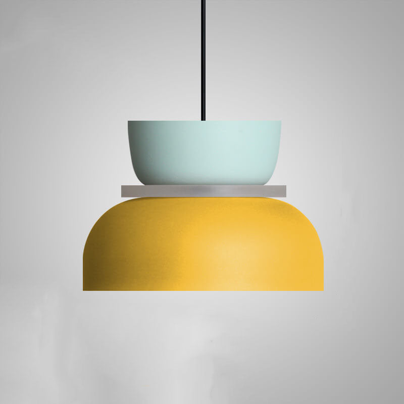 Nowoczesna lampa wisząca kopułowa LED dwukolorowa