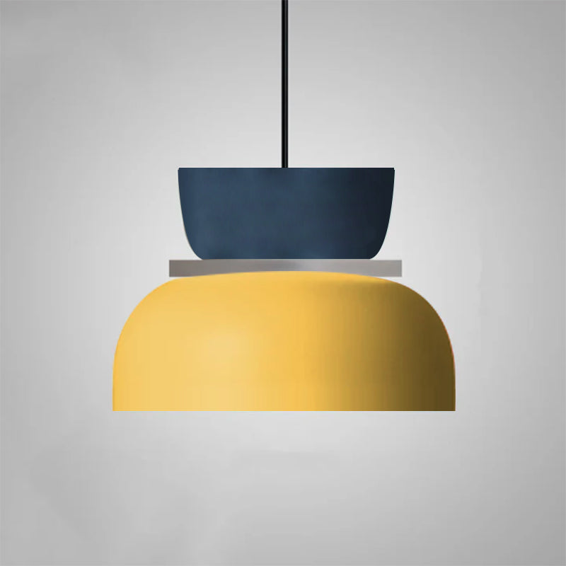 Nowoczesna lampa wisząca kopułowa LED dwukolorowa