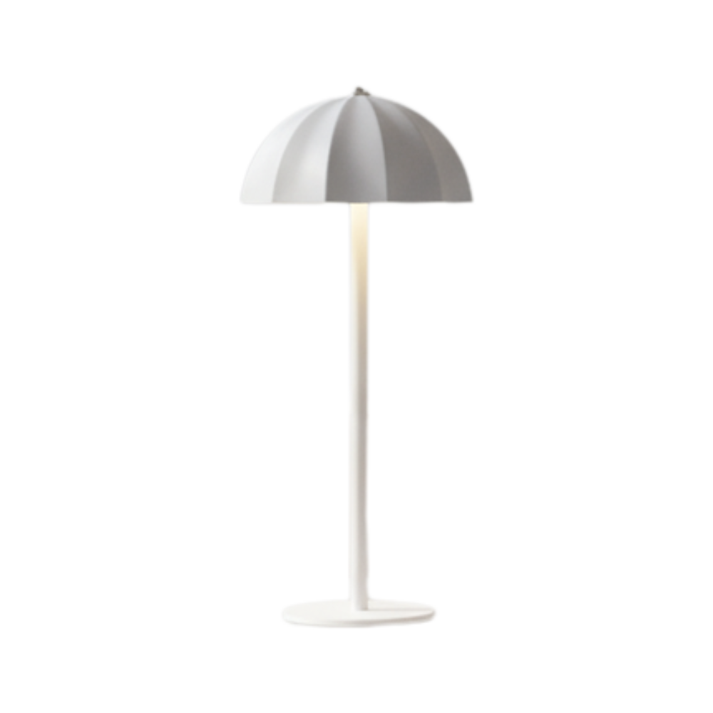 Biała lampka stołowa LED do salonu ściemniana 45 cm