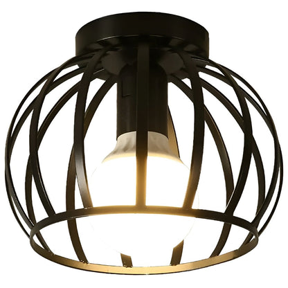 Czarna lampa sufitowa geometryczna z metalu