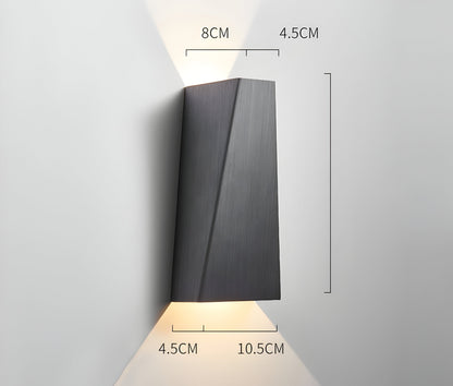 Kinkiet LED góra-dół aluminiowy trapezowy 3W