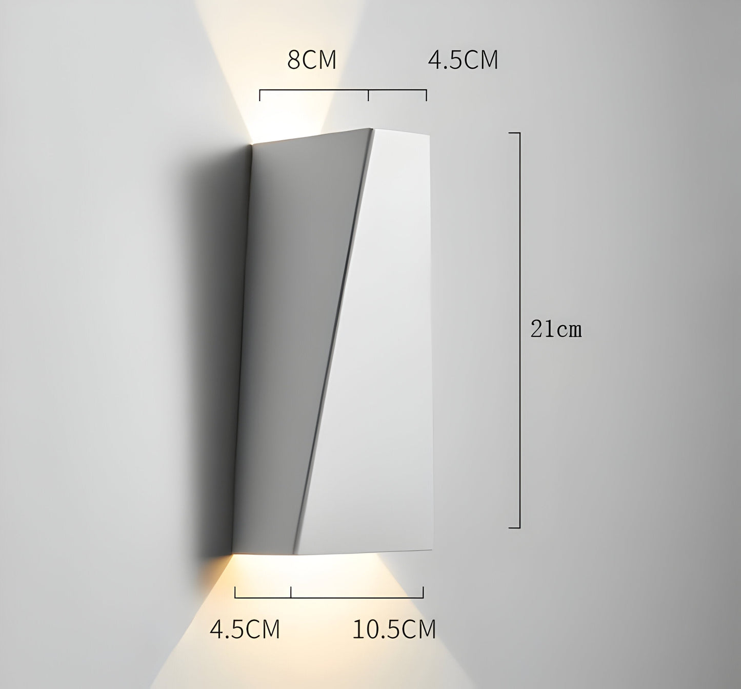Kinkiet LED góra-dół aluminiowy trapezowy 3W