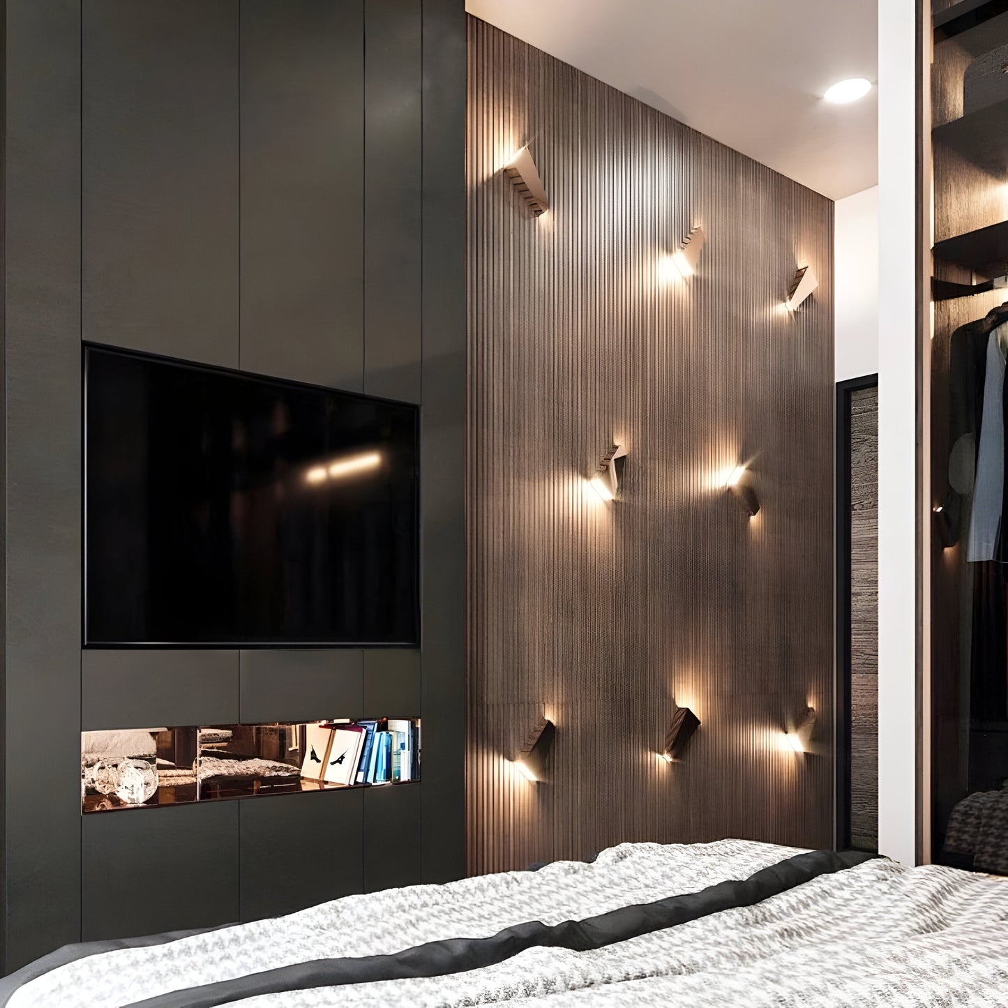 Kinkiet LED góra-dół aluminiowy trapezowy 3W