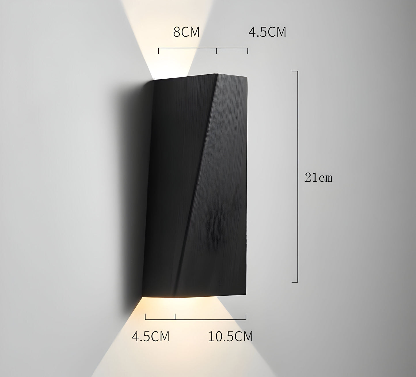 Kinkiet LED góra-dół aluminiowy trapezowy 3W