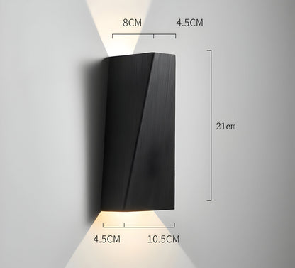 Kinkiet LED góra-dół aluminiowy trapezowy 3W