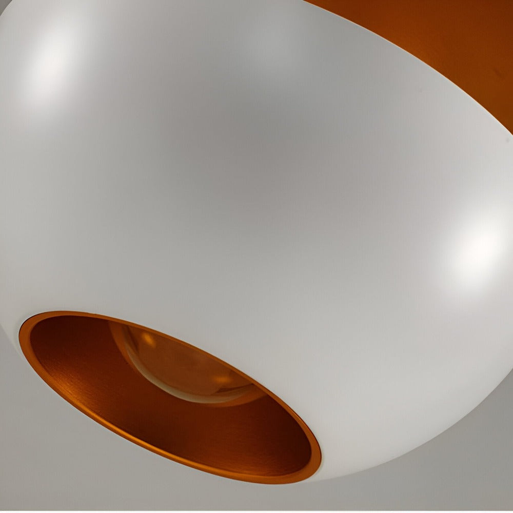 Artystyczna lampa wisząca czarno-biała metalowa