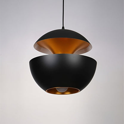 Artystyczna lampa wisząca czarno-biała metalowa
