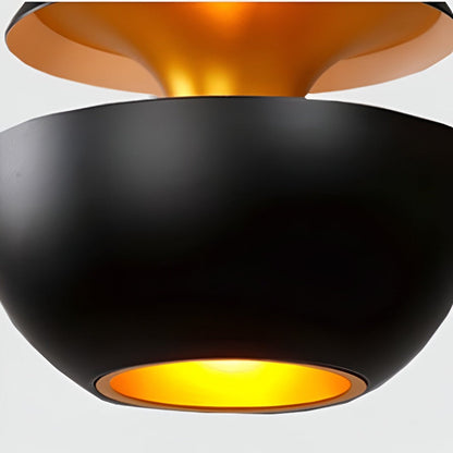 Artystyczna lampa wisząca czarno-biała metalowa