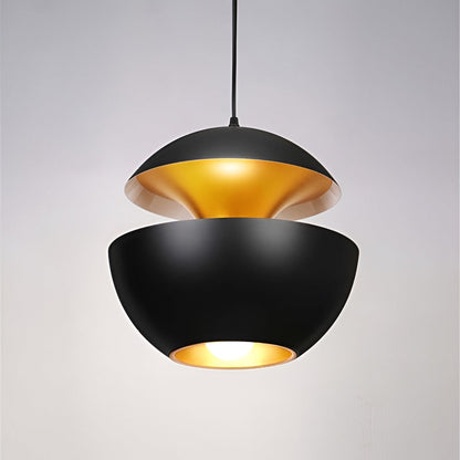 Artystyczna lampa wisząca czarno-biała metalowa