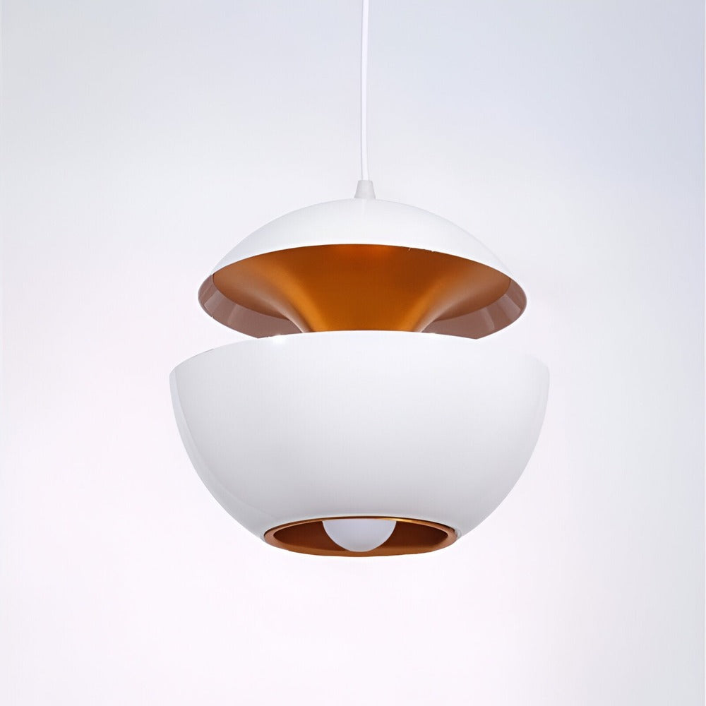 Artystyczna lampa wisząca czarno-biała metalowa