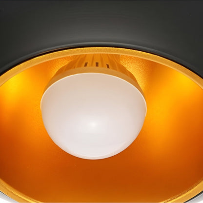 Artystyczna lampa wisząca czarno-biała metalowa