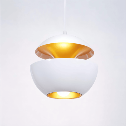 Artystyczna lampa wisząca czarno-biała metalowa