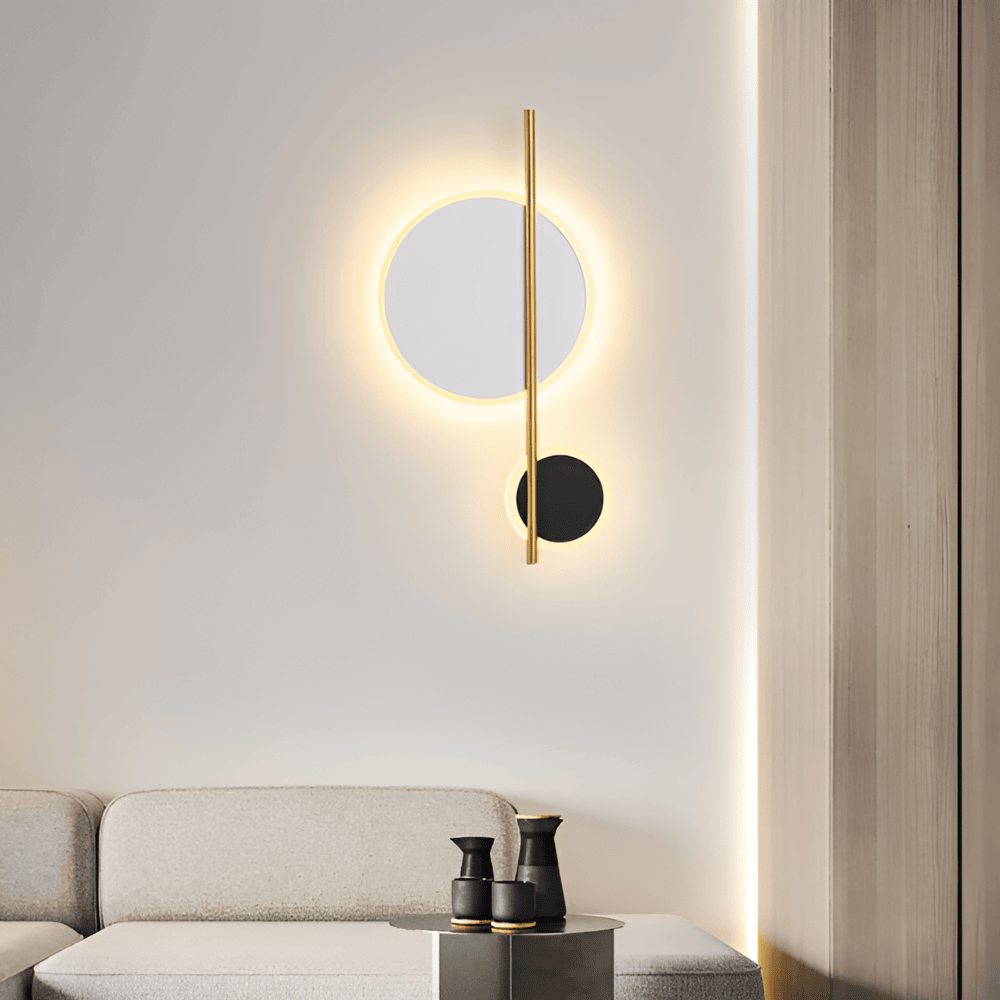 Okrągły kinkiet LED metalowy minimalistyczny