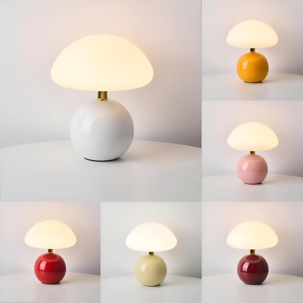 Bauhaus lampa stołowa LED w kształcie grzyba