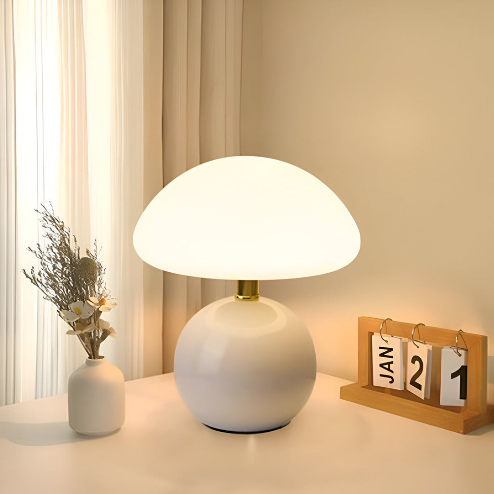Bauhaus lampa stołowa LED w kształcie grzyba