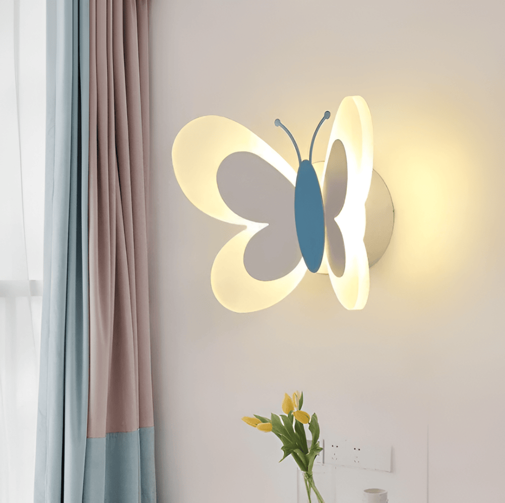 Kinkiet dziecięcy LED motyl kolorowy do pokoju