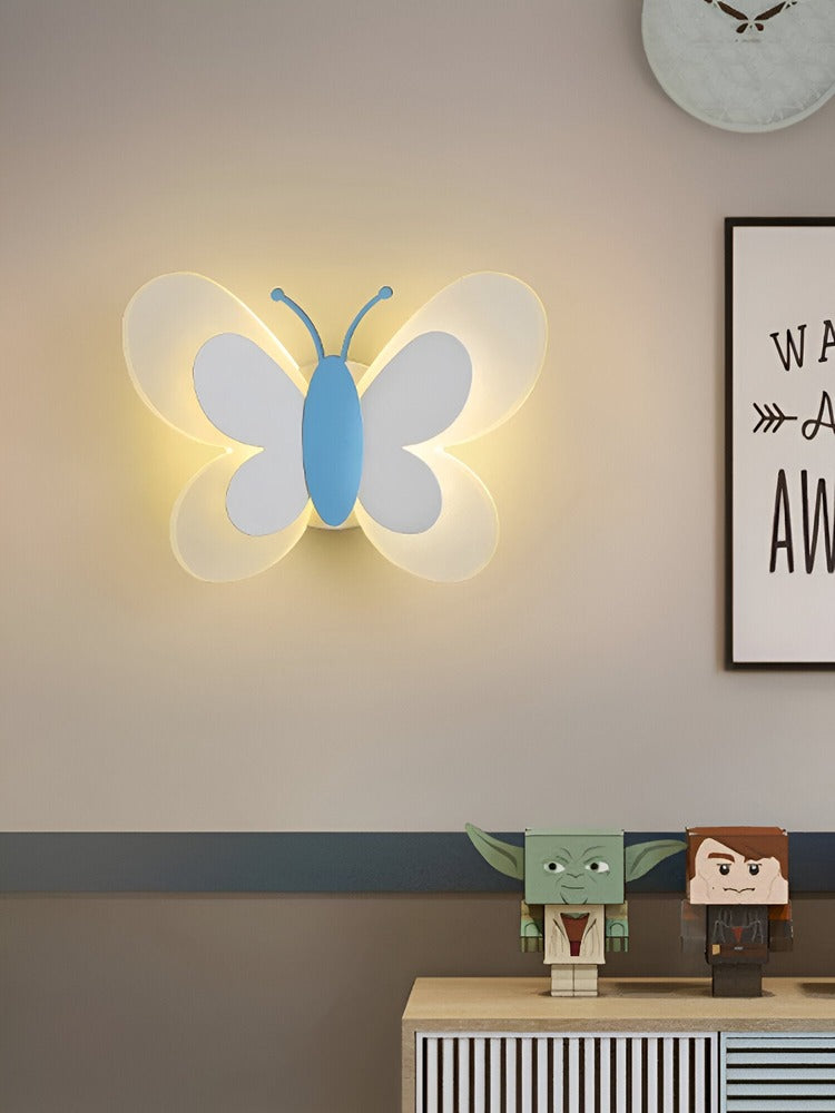 Kinkiet dziecięcy LED motyl kolorowy do pokoju