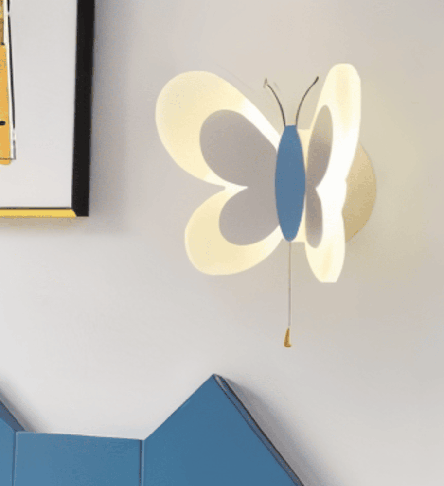 Kinkiet dziecięcy LED motyl kolorowy do pokoju