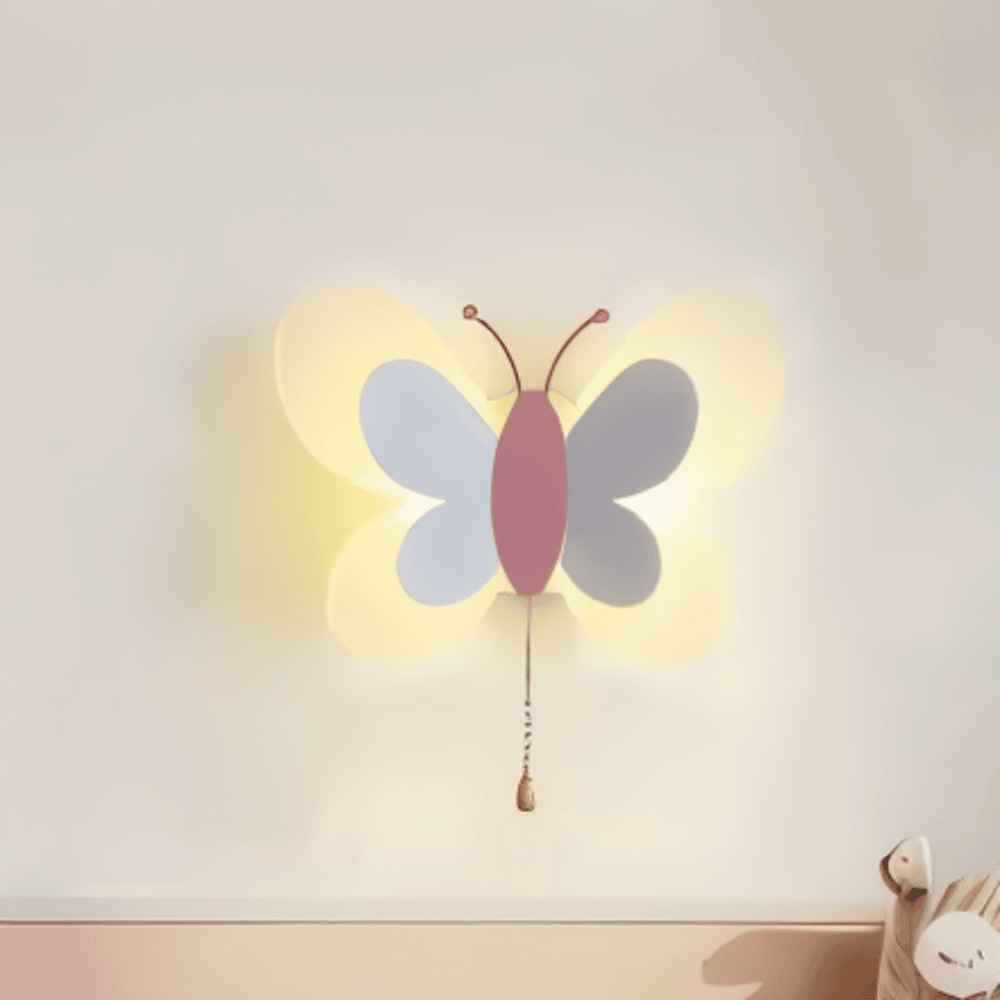 Kinkiet dziecięcy LED motyl kolorowy do pokoju